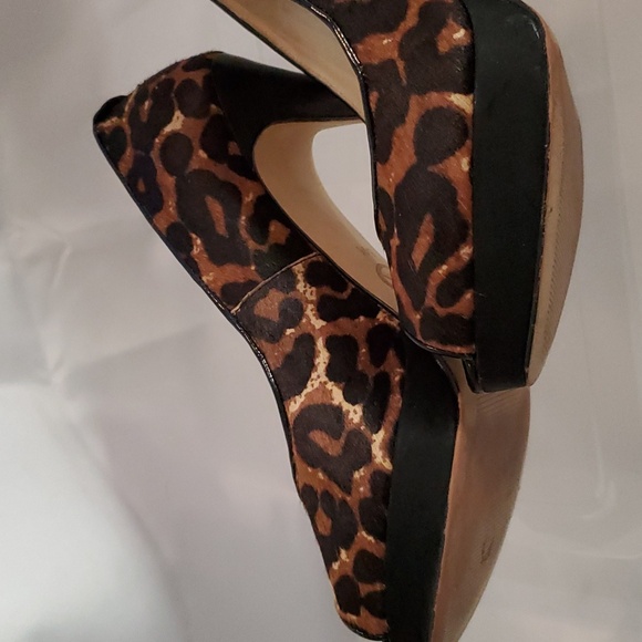 MICHAEL KORS haircalf leopard print platform heels 5.5 - Picture 5 of 13